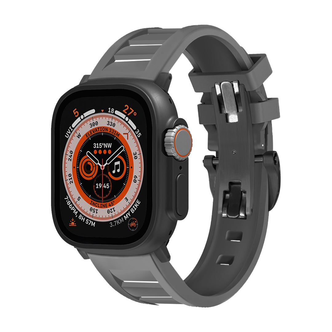Rugged FKM Butterfly Buckle Band For Apple Watch
