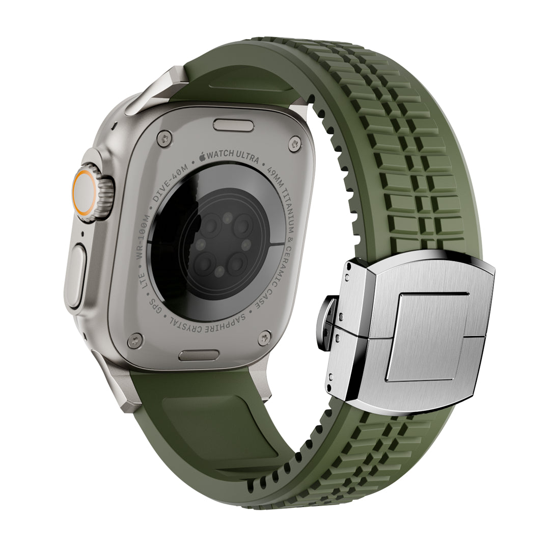 #Color_Green Band-Silver Buckle