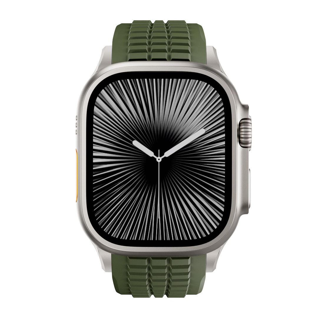 #Color_Green Band-Silver Buckle
