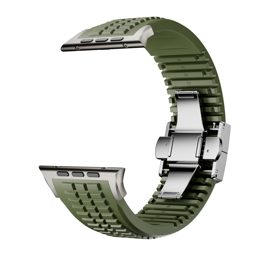 #Color_Green Band-Silver Buckle