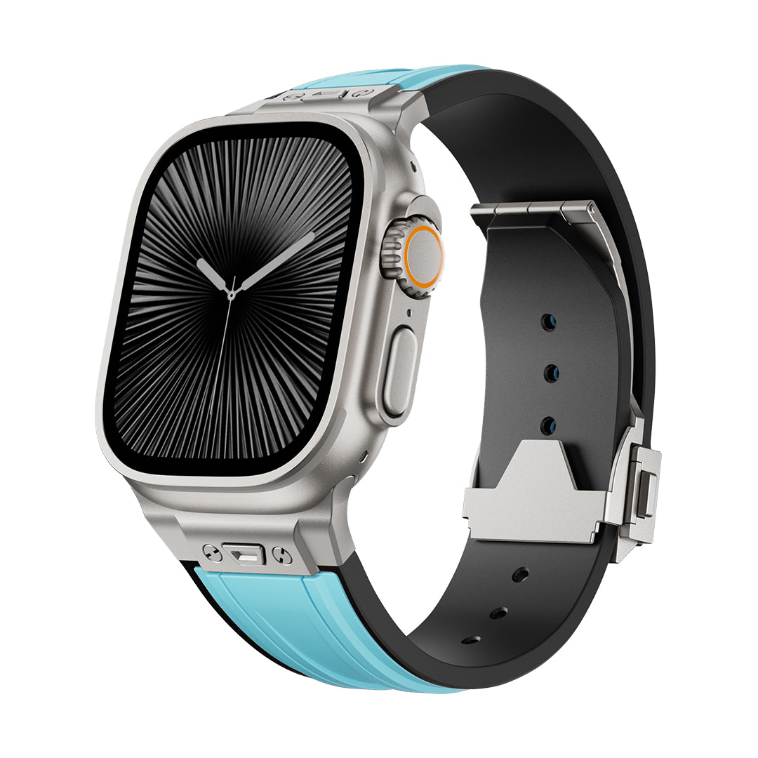 #Color_Blue Band-Silver Buckle