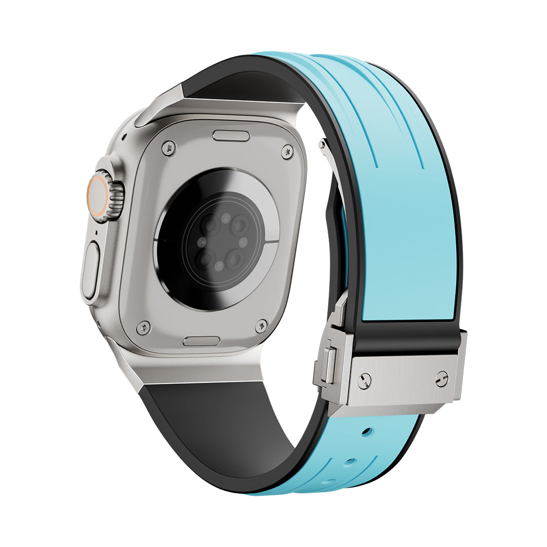 #Color_Blue Band-Silver Buckle