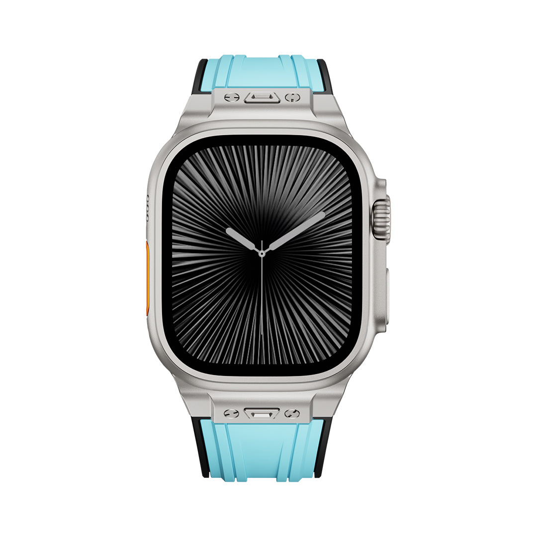 #Color_Blue Band-Silver Buckle