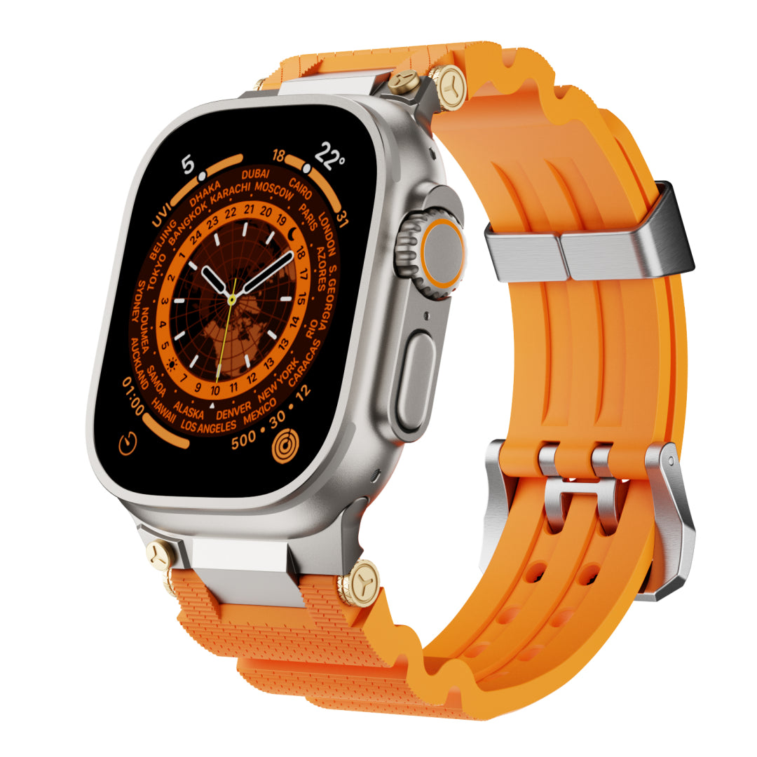 Mechanisches Design-Silikonarmband für Apple Watch
