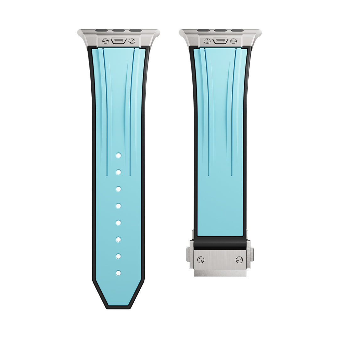 #Color_Blue Band-Silver Buckle