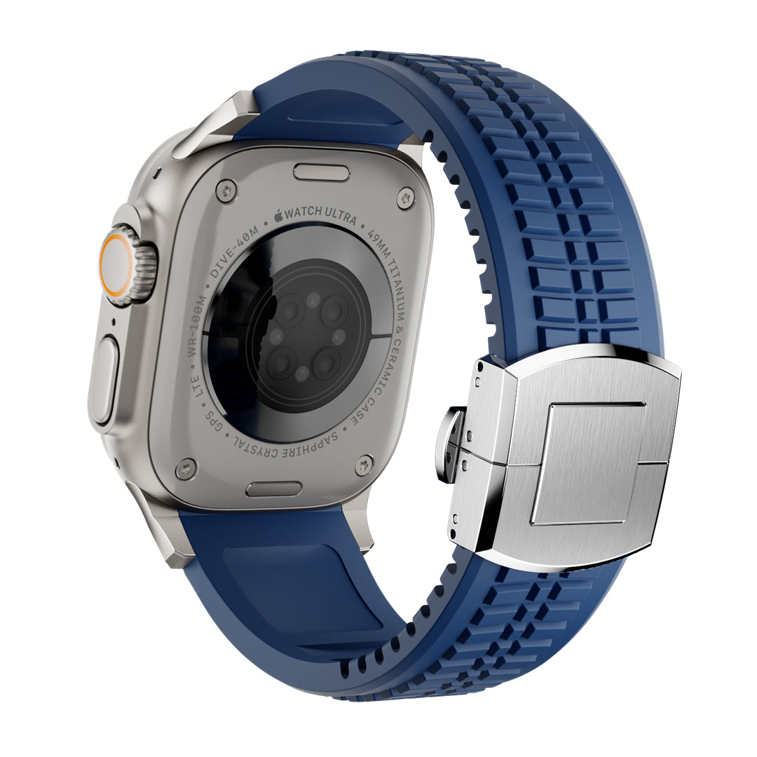#Color_Blue Band-Silver Buckle