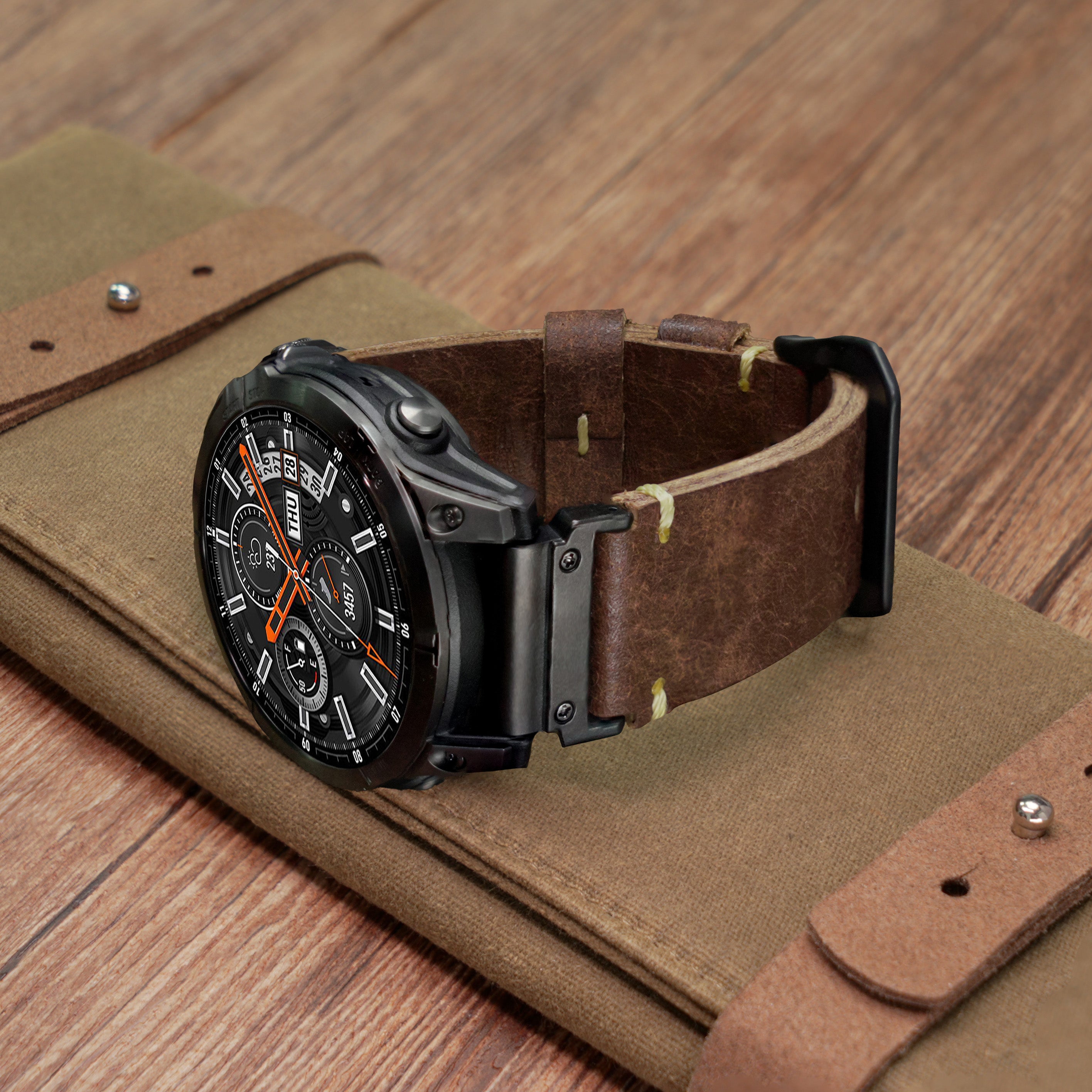 Garmin Watch Vintage Leather Band