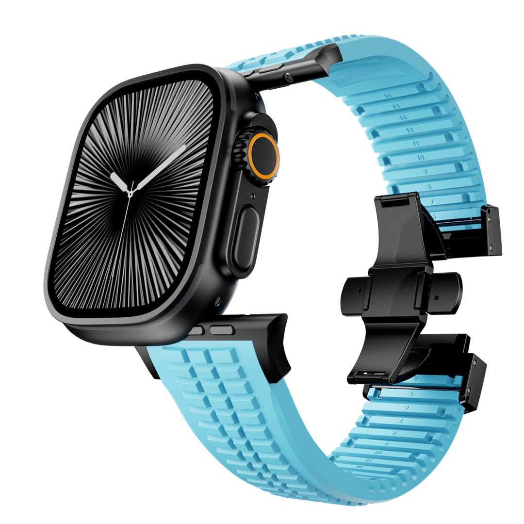 #Color_Glacier Blue Band-Black Buckle