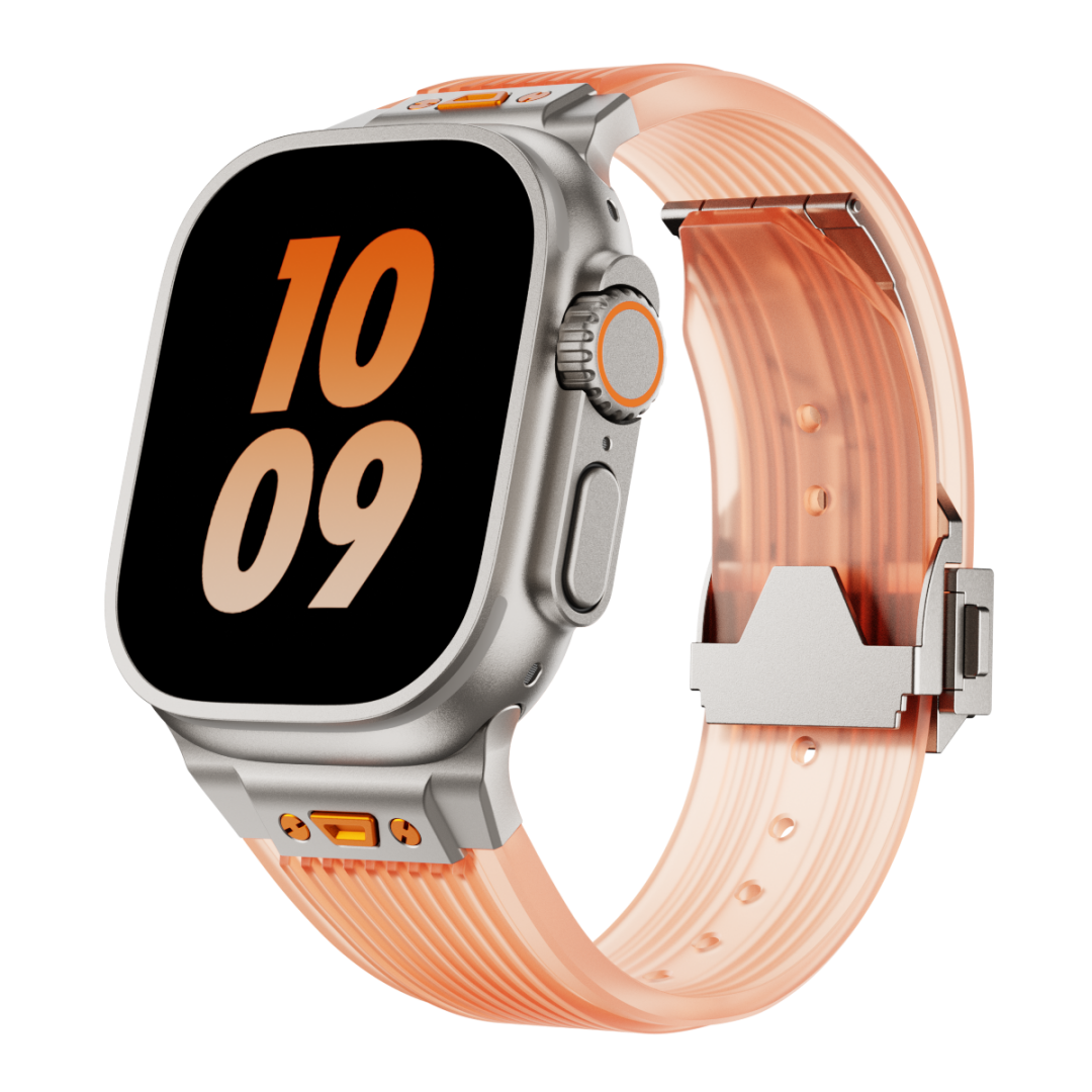 #Color_Titanium Adapter-Transparent Orange Band