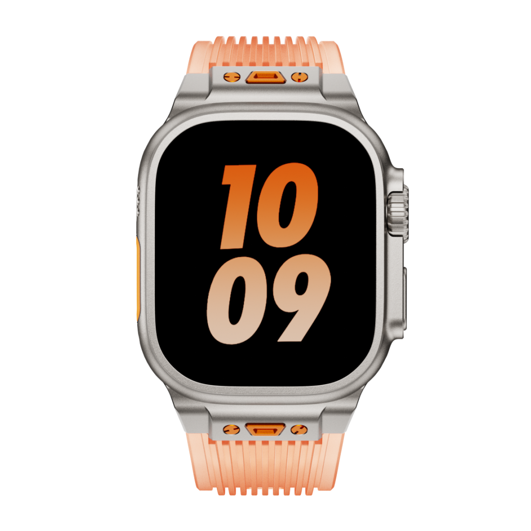 #Color_Titanium Adapter-Transparent Orange Band