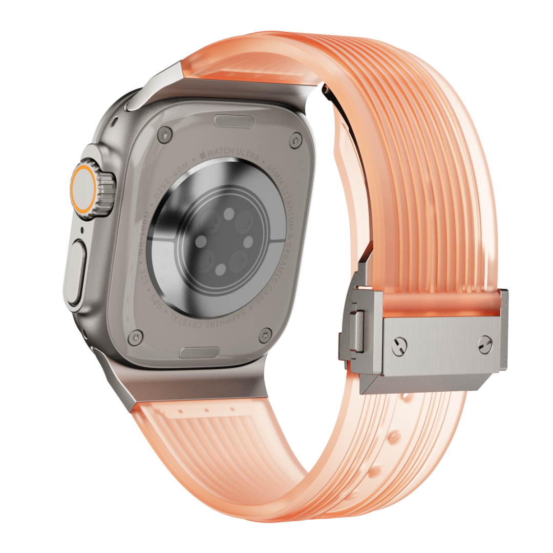 #Color_Titanium Adapter-Transparent Orange Band