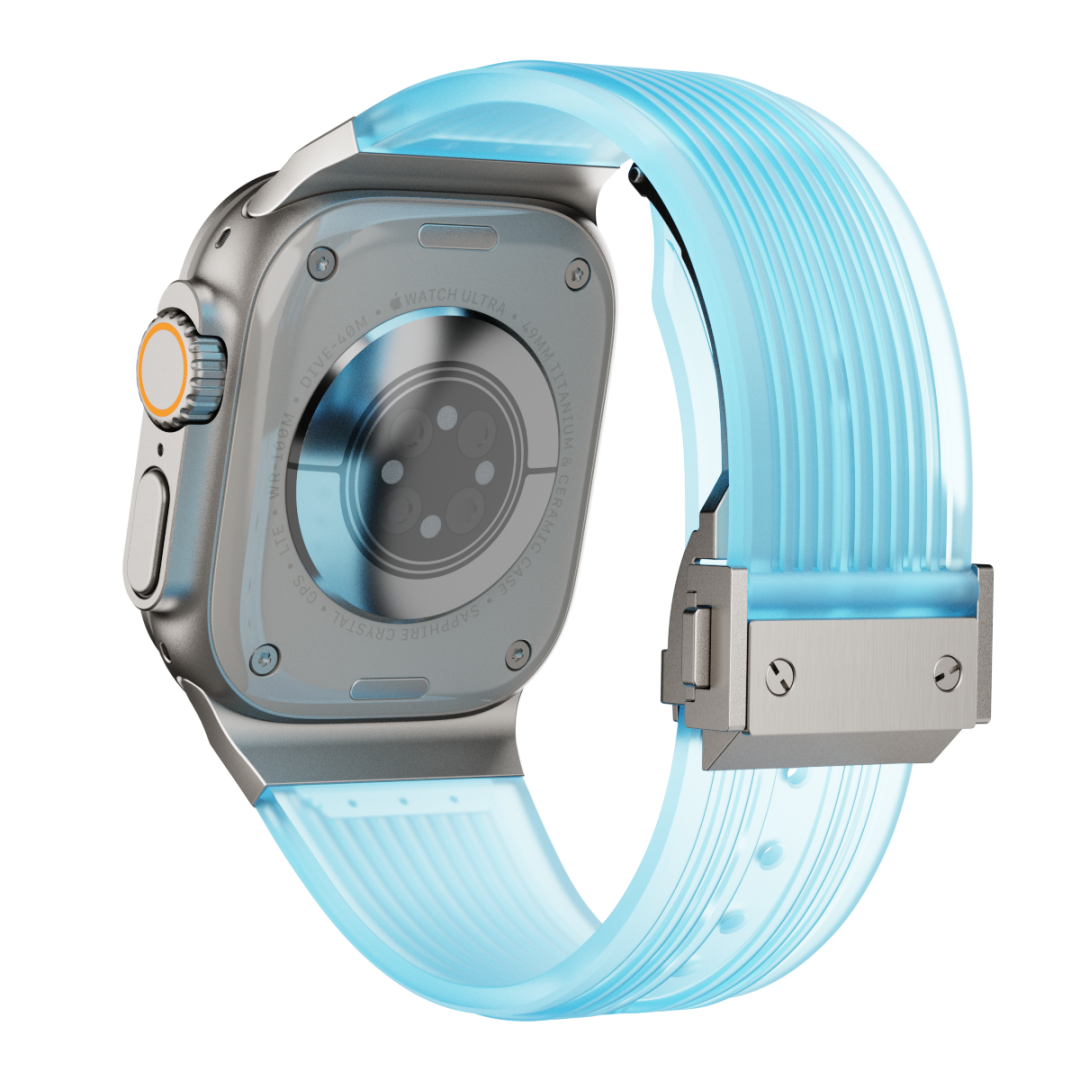 #Color_Titanium Adapter-Transparent Blue Band