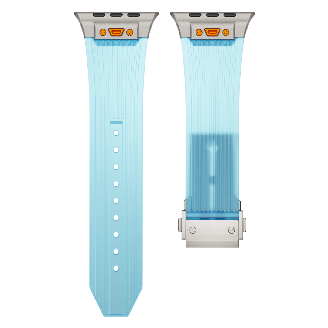 #Color_Titanium Adapter-Transparent Blue Band