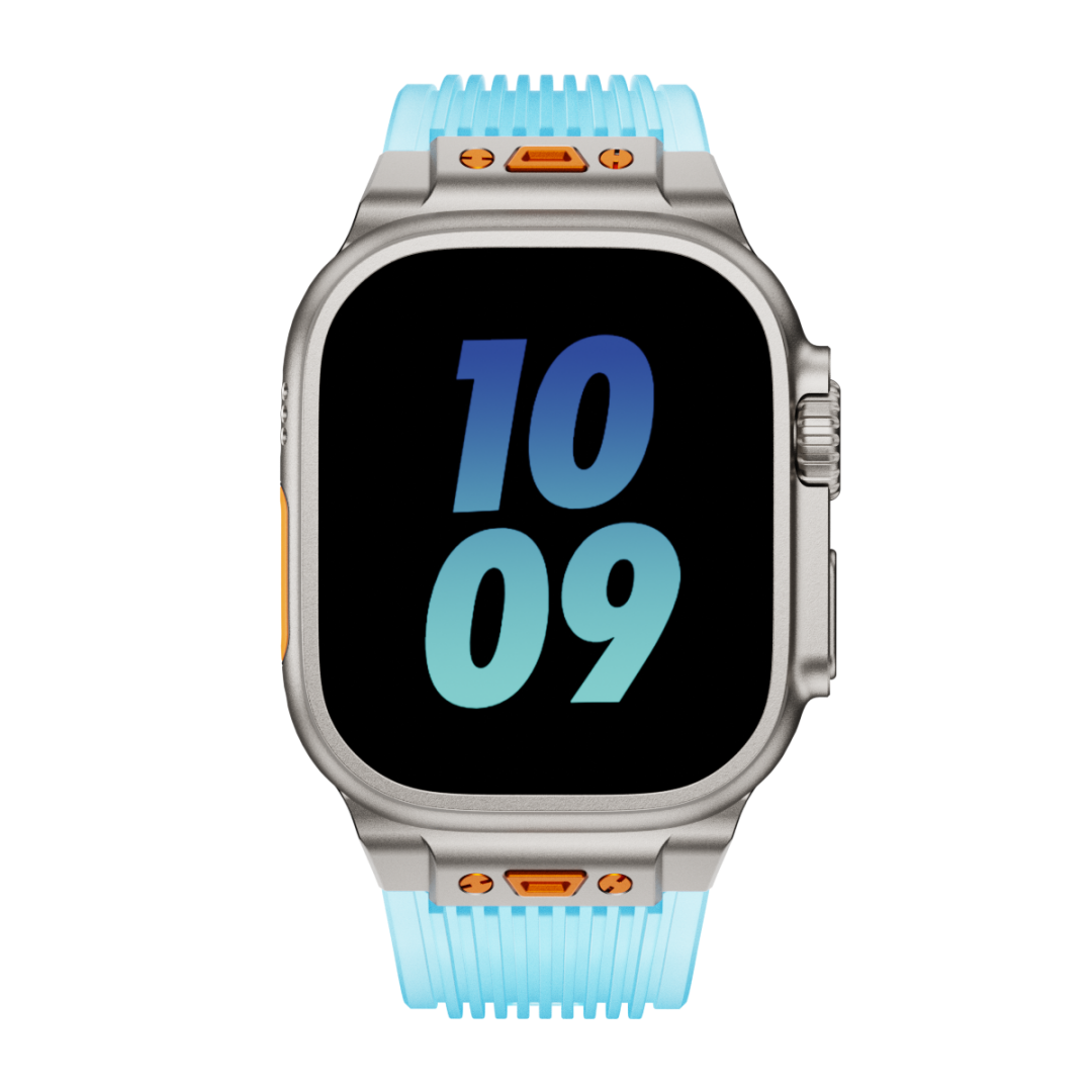 #Color_Titanium Adapter-Transparent Blue Band