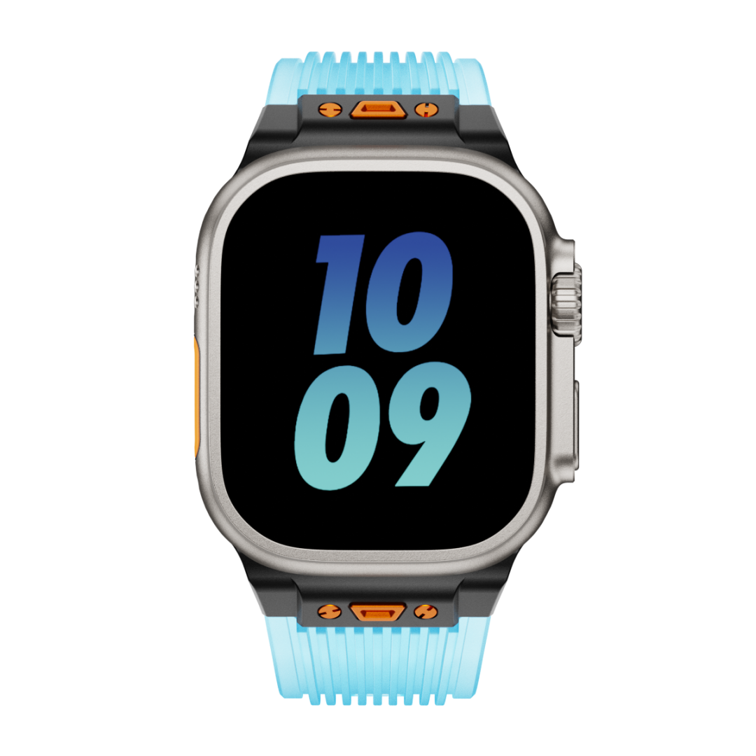 #Color_Black Adapter-Transparent Blue Band