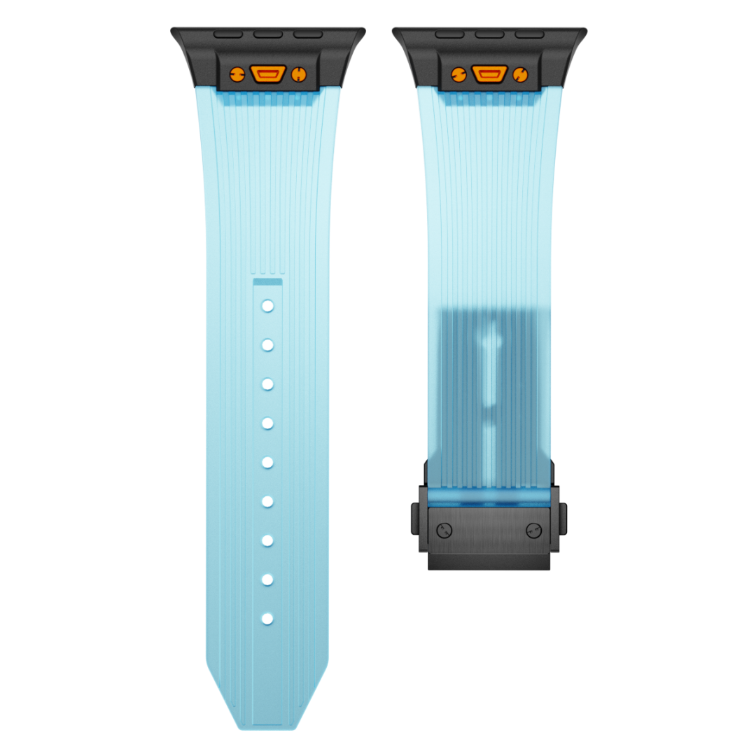 #Color_Black Adapter-Transparent Blue Band
