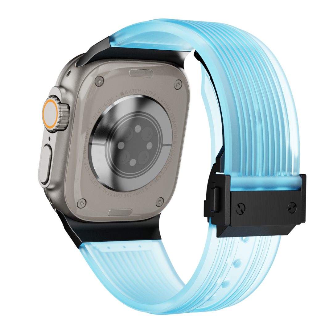 #Color_Black Adapter-Transparent Blue Band