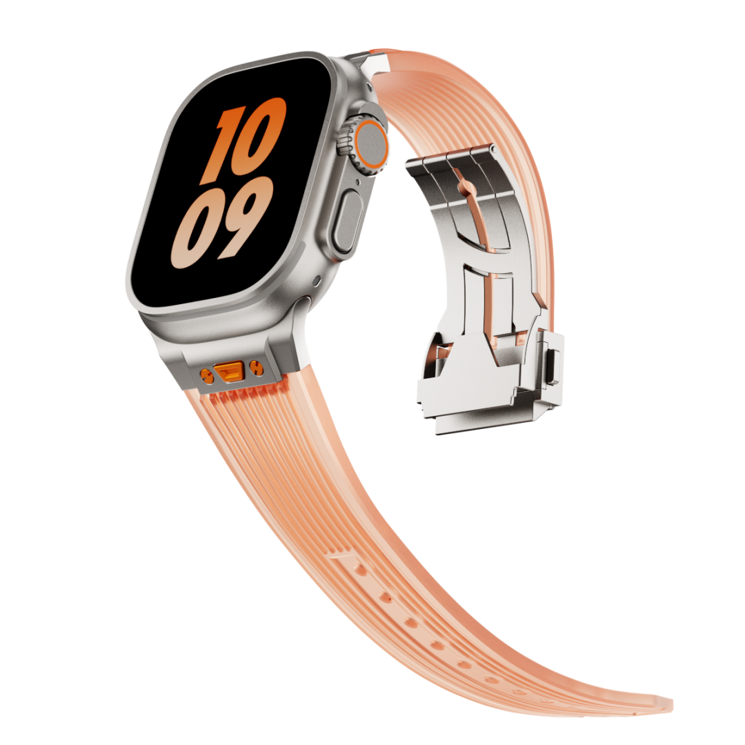 #Color_Titanium Adapter-Transparent Orange Band