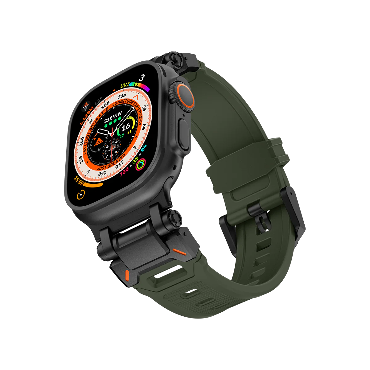 #Color_Black Adapter-Green Band
