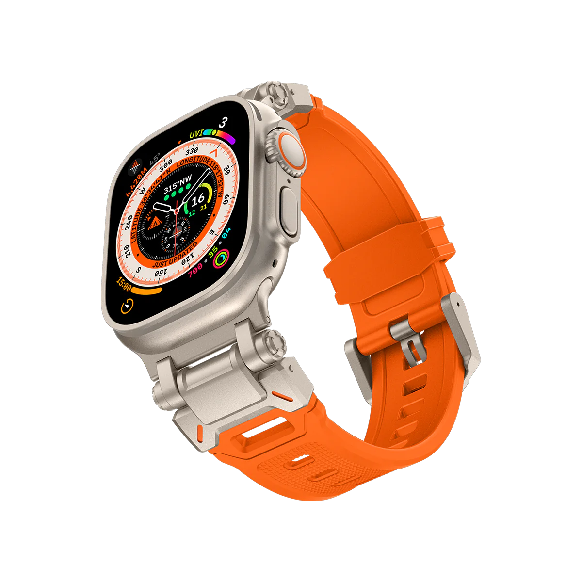 #Color_Titanium Adapter-Orange Band