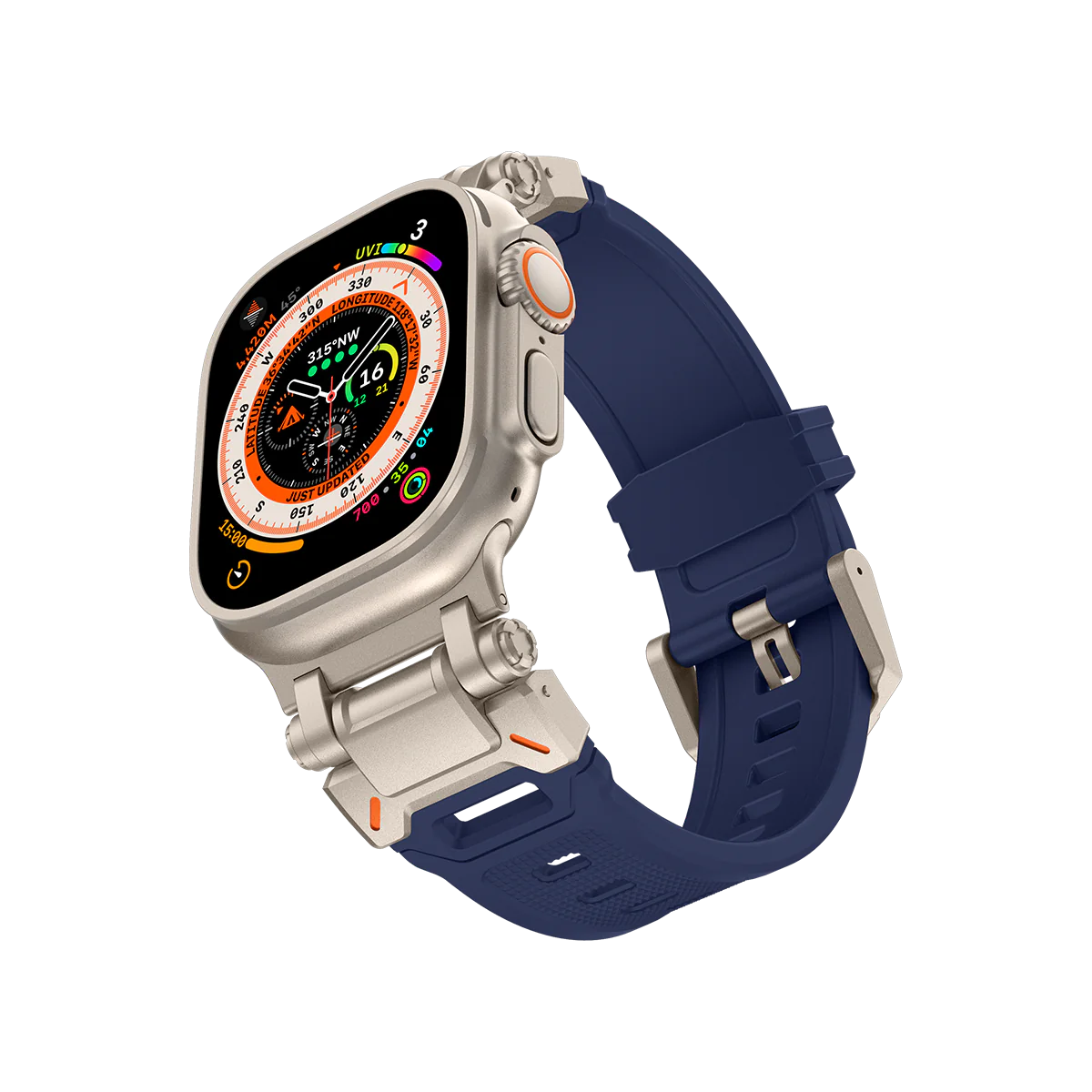 #Color_Titanium Adapter-Blue Band