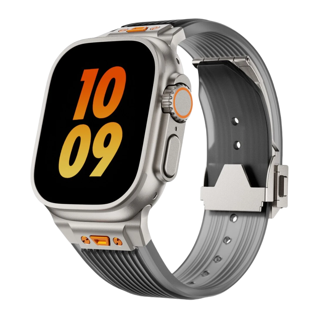 #Color_Titanium Adapter-Transparent Gray Band