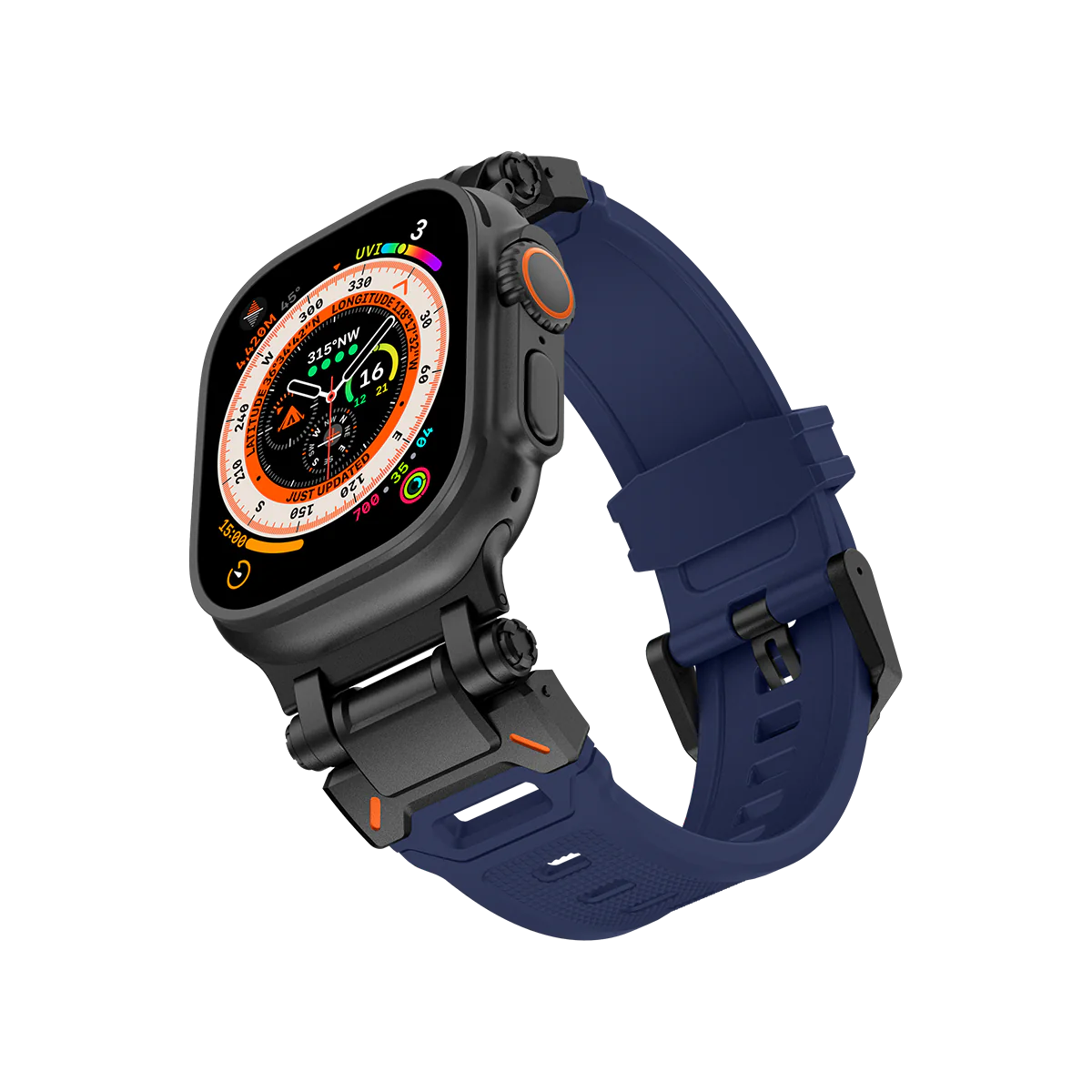 #Color_Black Adapter-Blue Band
