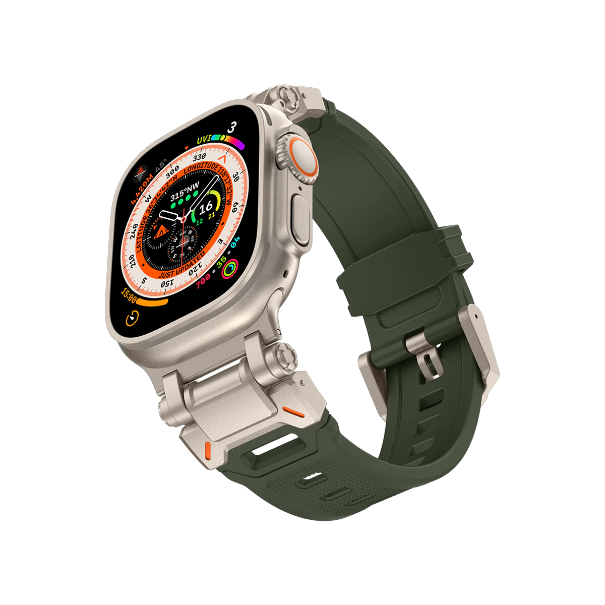 #Color_Titanium Adapter-Green Band