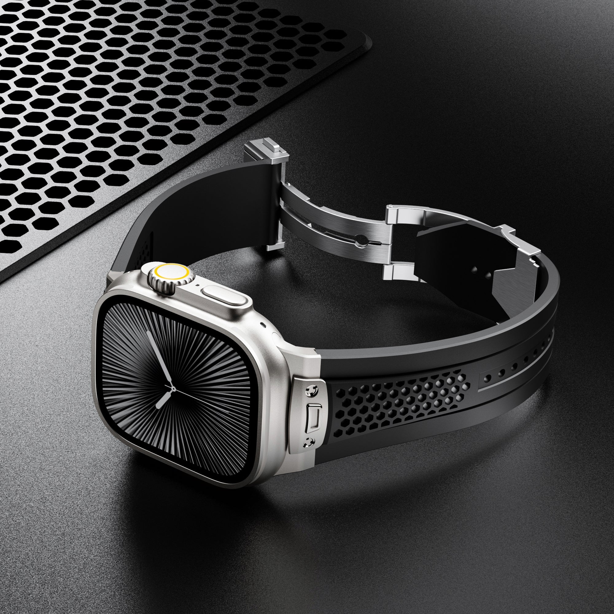 Honeycomb Design Silicone Band for Apple Watch