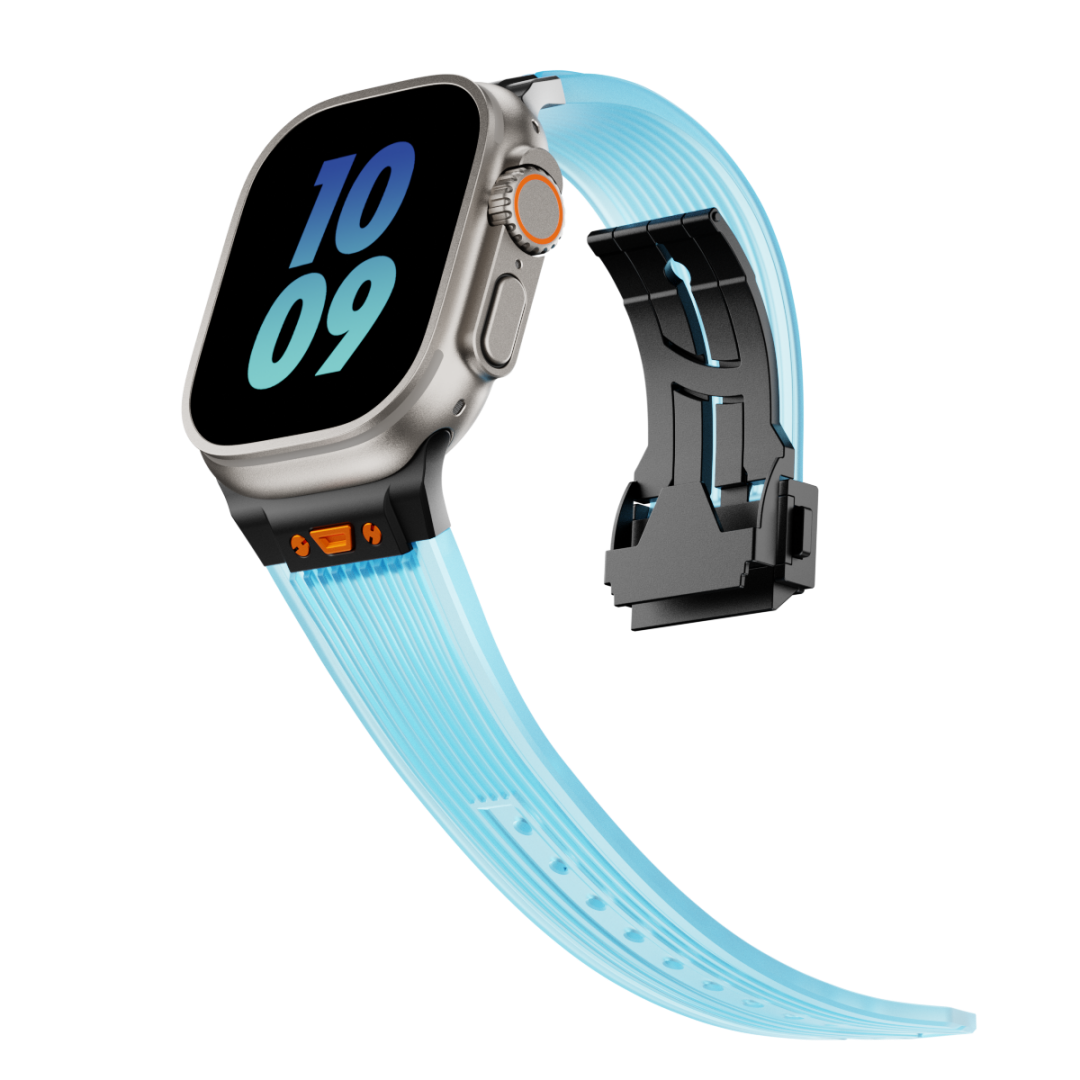 #Color_Black Adapter-Transparent Blue Band
