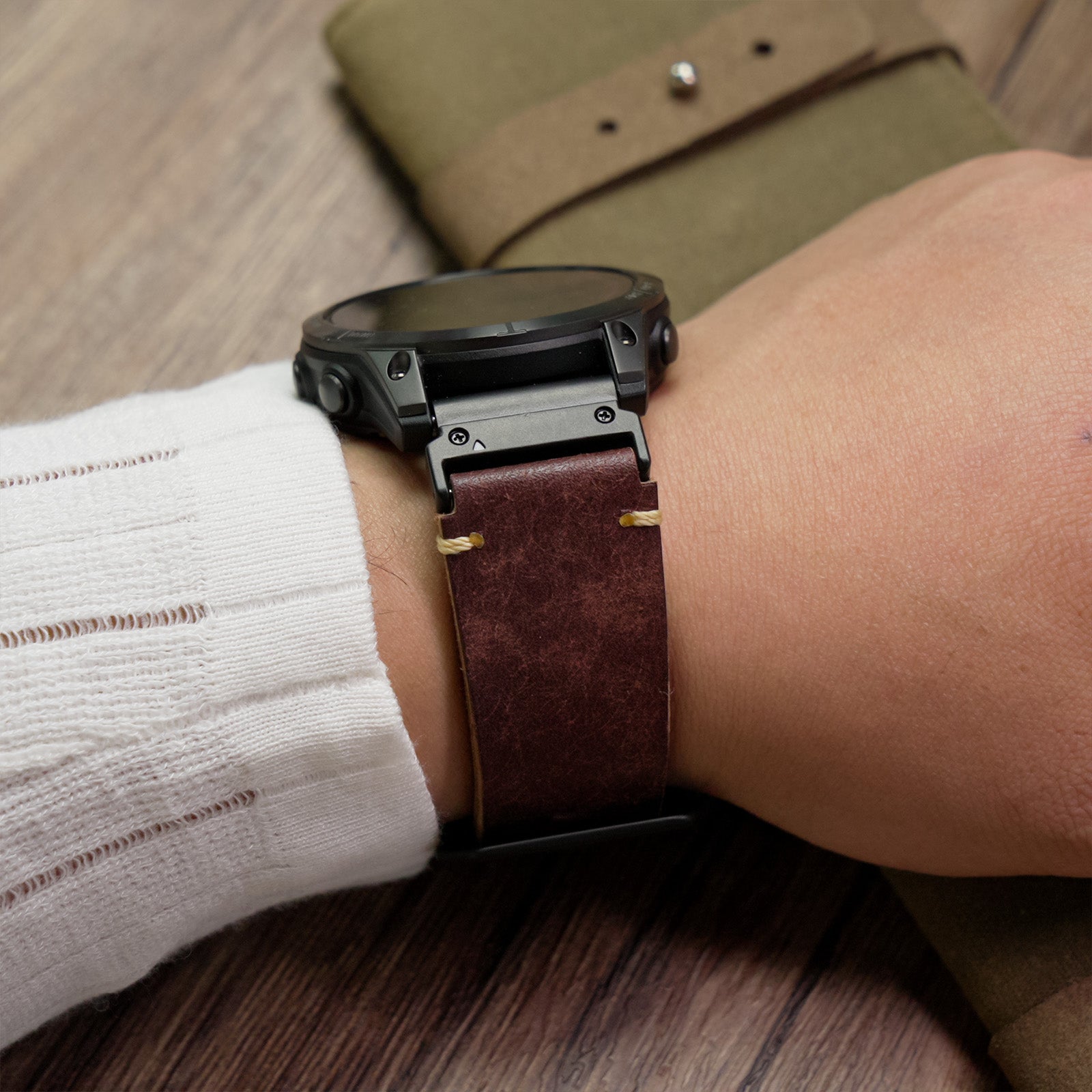 Garmin Watch Vintage Leather Band