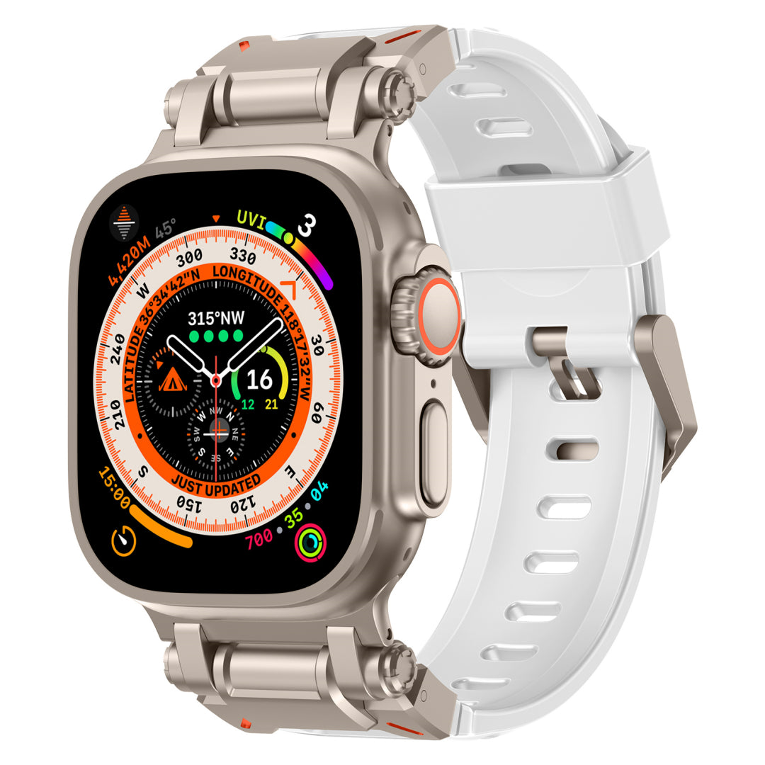 #Color_Titanium Adapter-Glow White Band