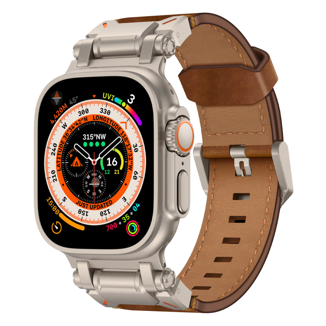 #Color_Titanium Adapter-Brown Band