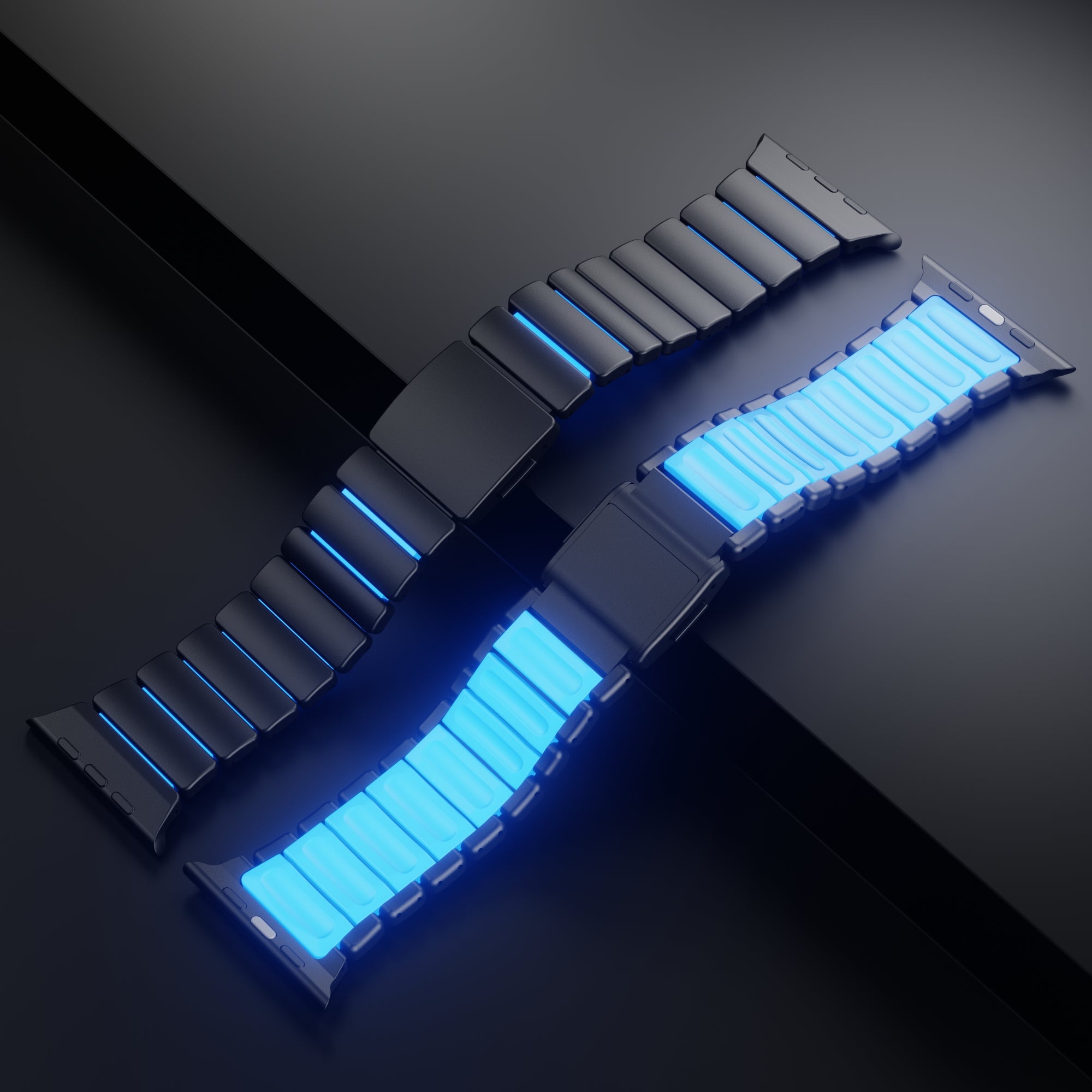 #Color_Black-Icy Blue Glow