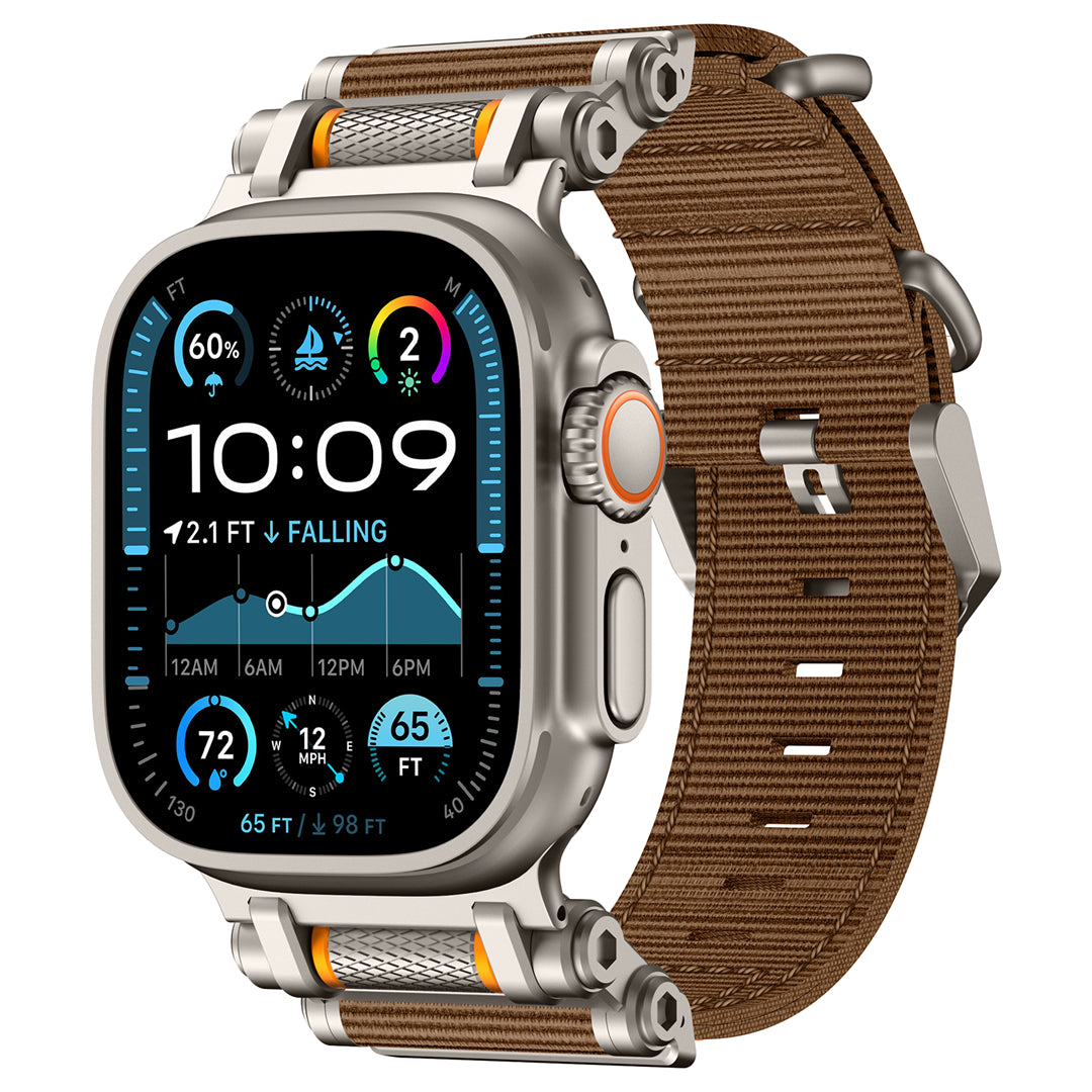 #Color_Titanium Adapter-Brown Band