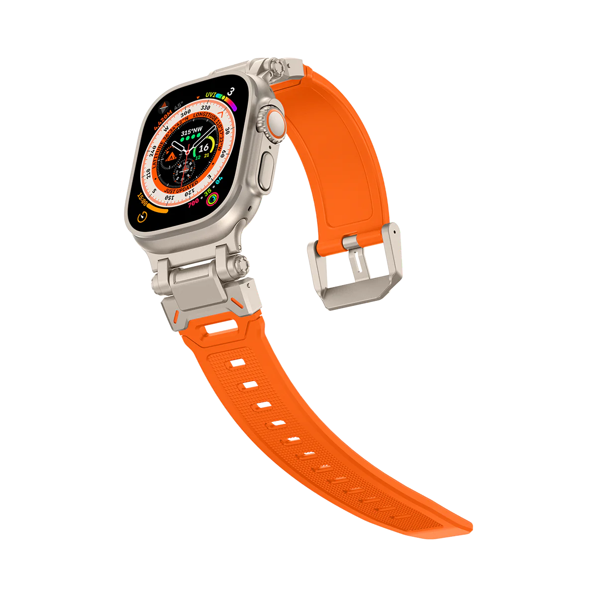 #Color_Titanium Adapter-Orange Band