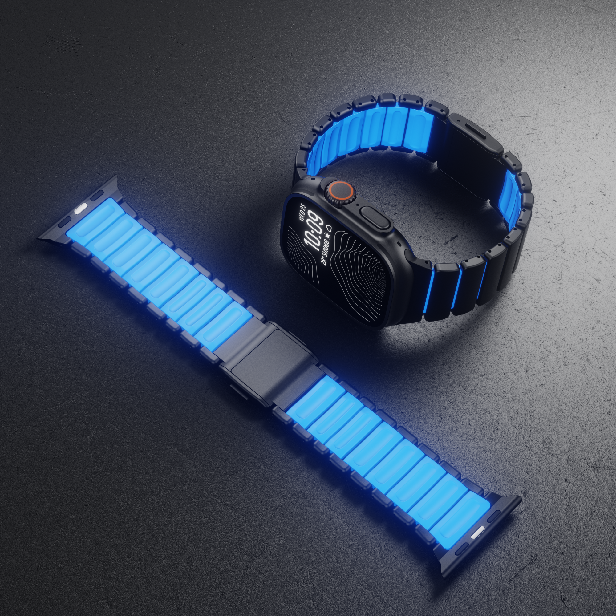 #Color_Black-Icy Blue Glow