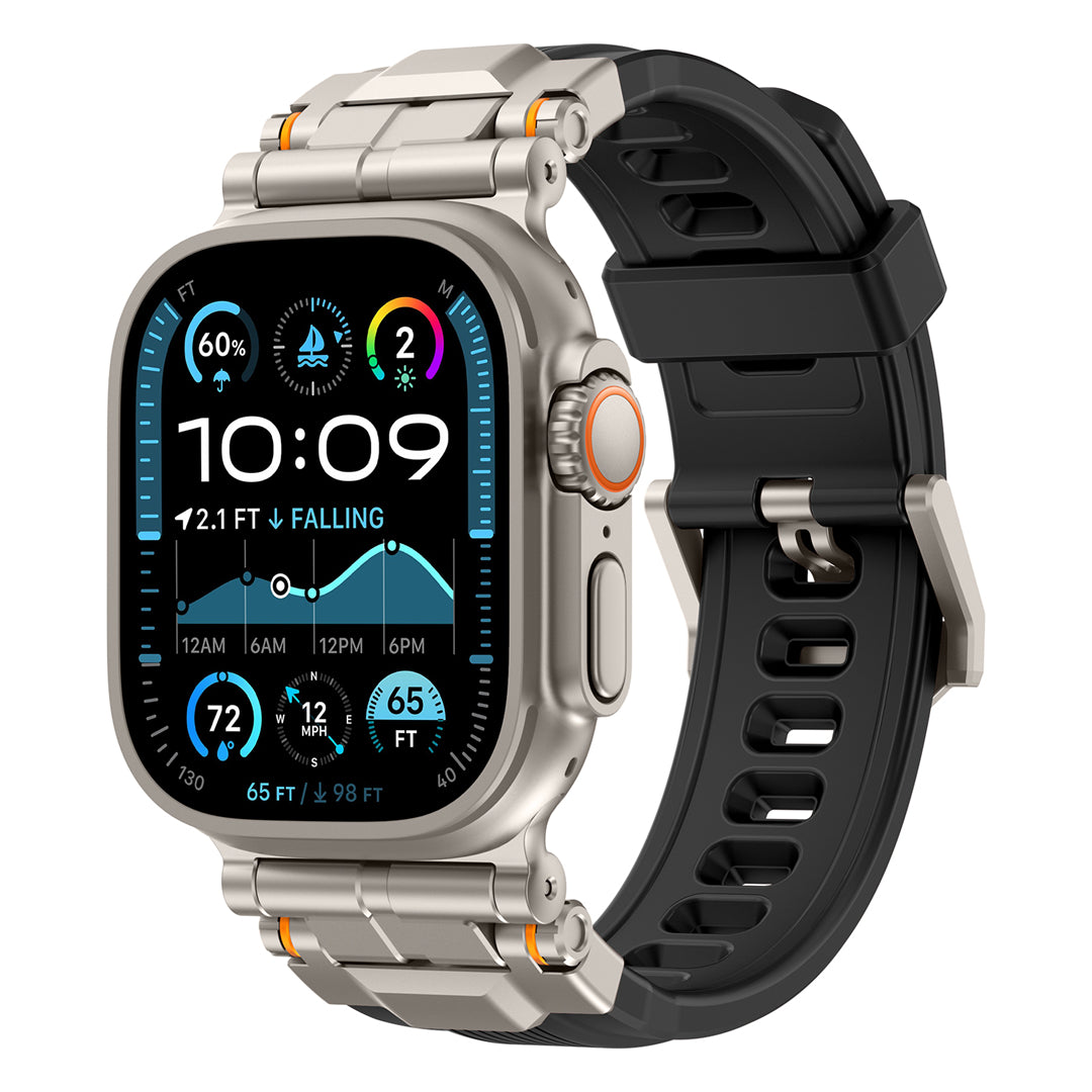 #Color_Titanium Adapter-Black Band