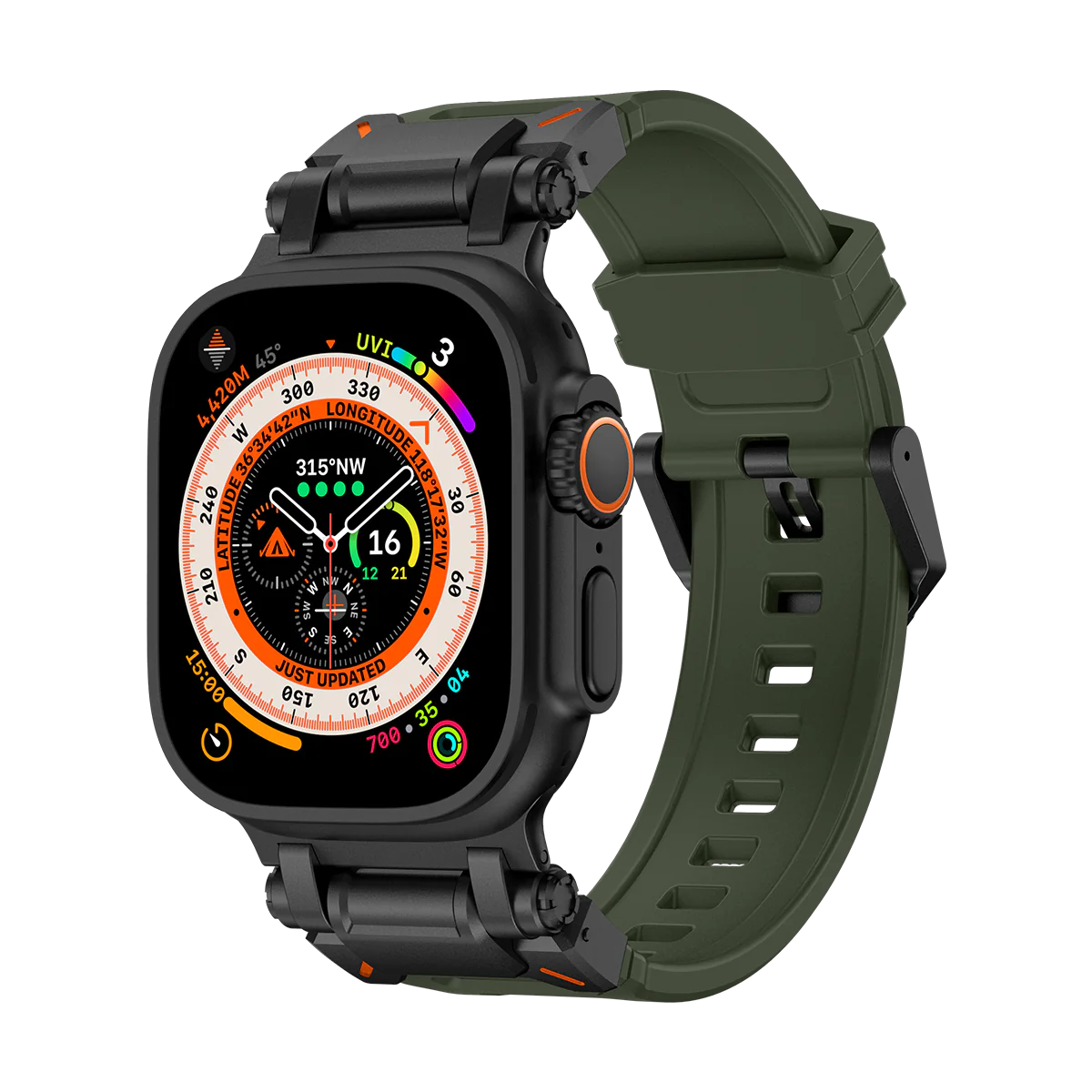 #Color_Black Adapter-Green Band