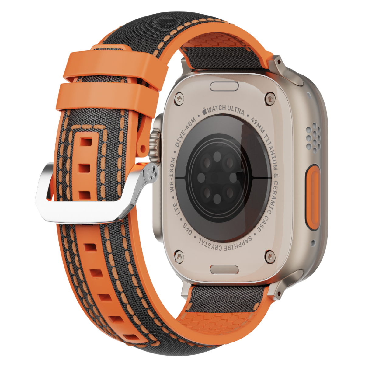 FKM-Armband mit Schmetterlingsschnalle für Apple Watch