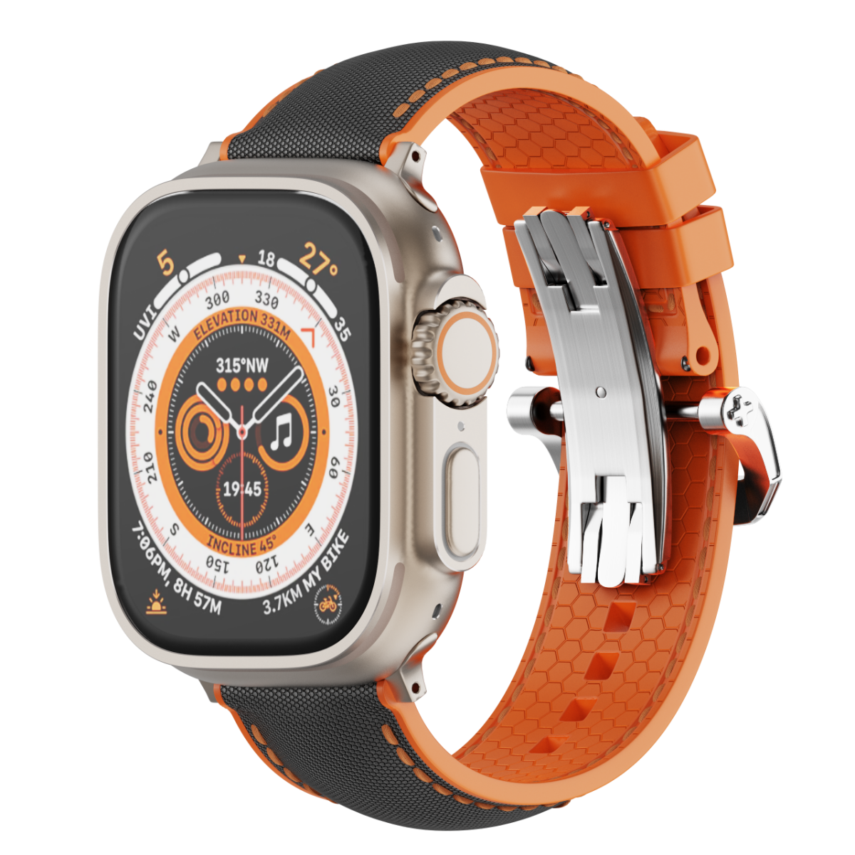 FKM-Armband mit Schmetterlingsschnalle für Apple Watch