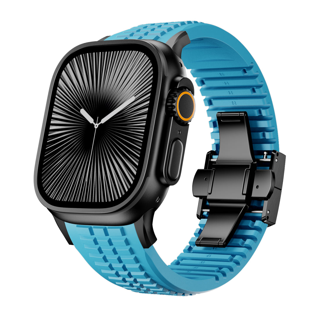 #Color_Glacier Blue Band-Black Buckle