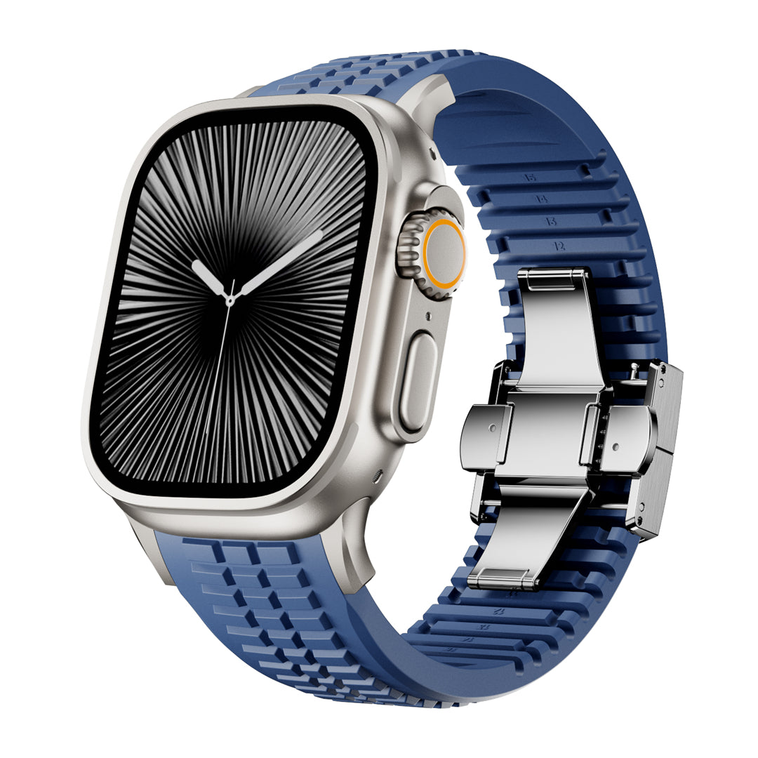 #Color_Blue Band-Silver Buckle