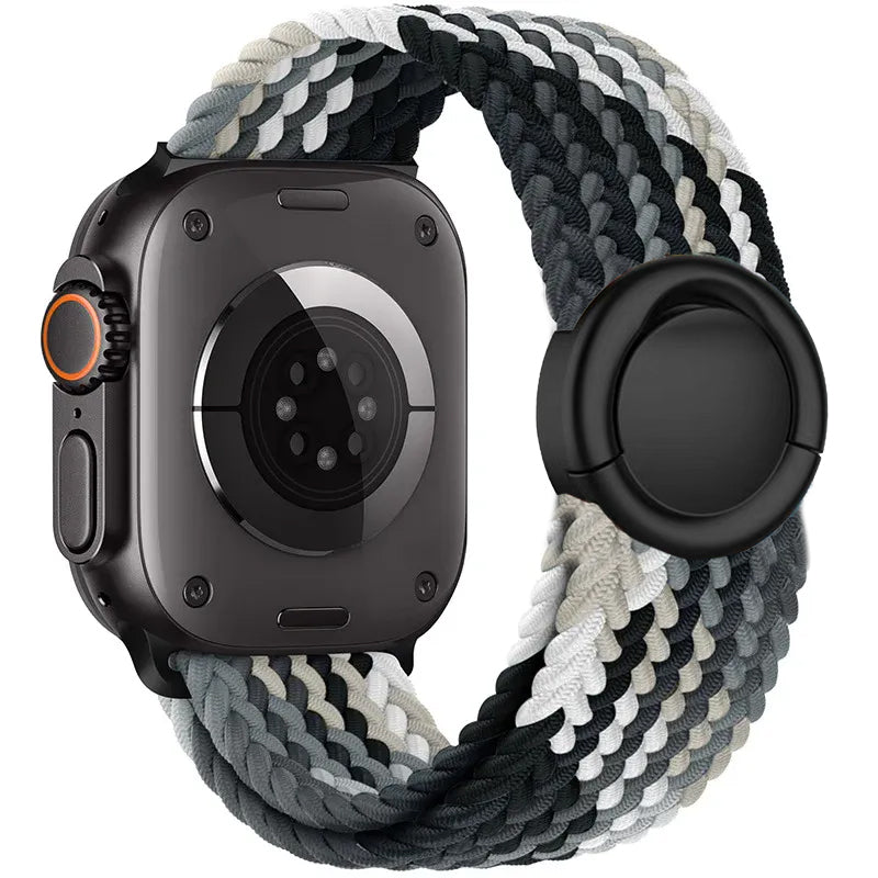 Nylon Magnetic Round Buckle Band For Apple Watch