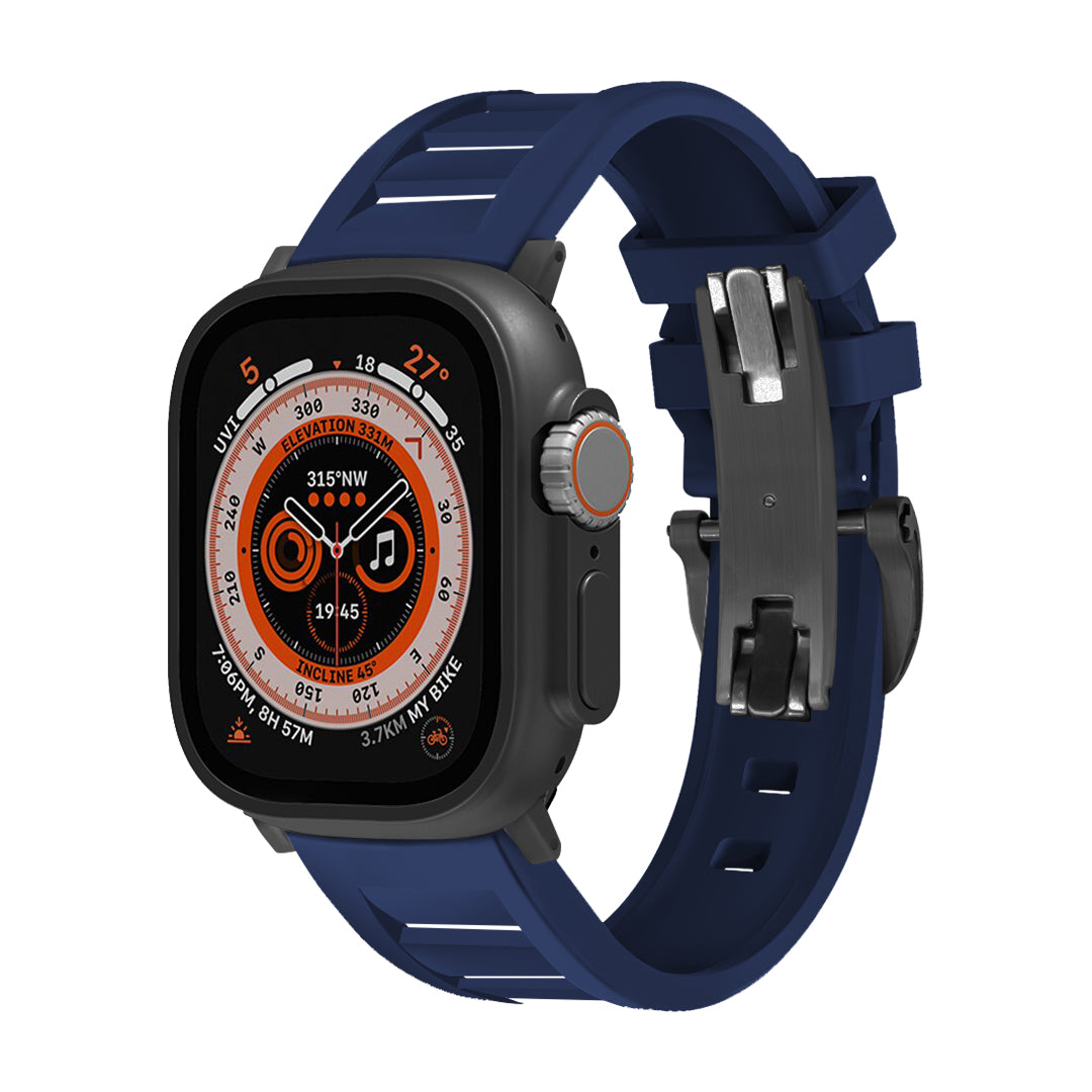 Rugged FKM Butterfly Buckle Band For Apple Watch