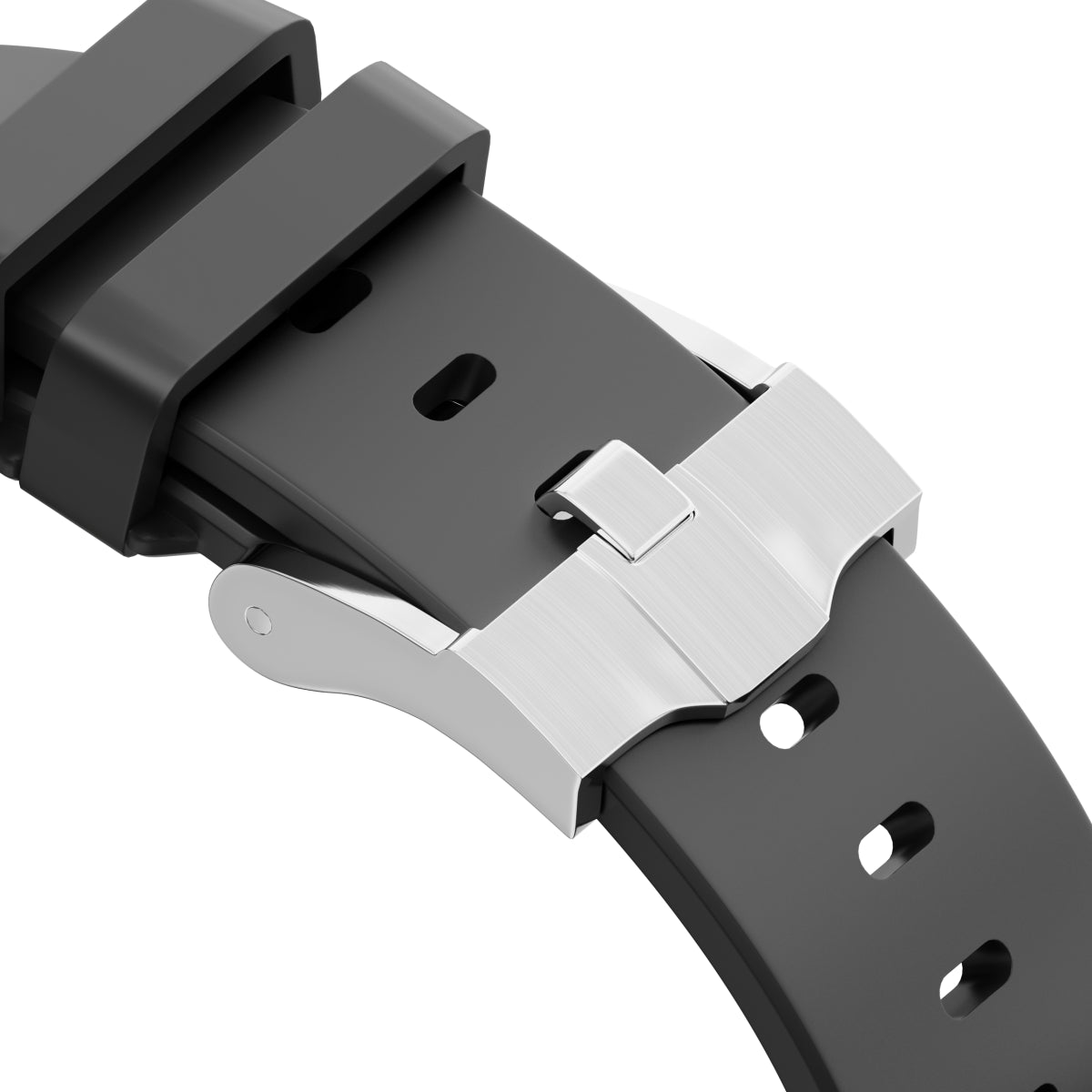 Correa de silicona con cabeza de metal AP de lujo para Apple Watch