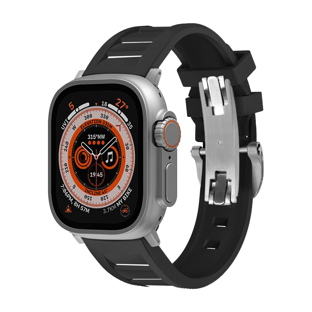 Rugged FKM Butterfly Buckle Band For Apple Watch