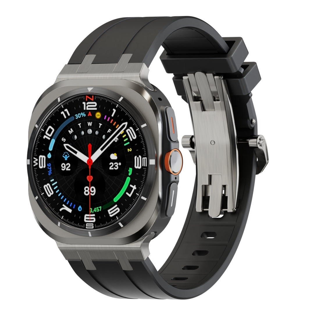 Luxuriöses AP-Silikonarmband mit Schmetterlingsschnalle für Samsung Galaxy Watch Ultra
