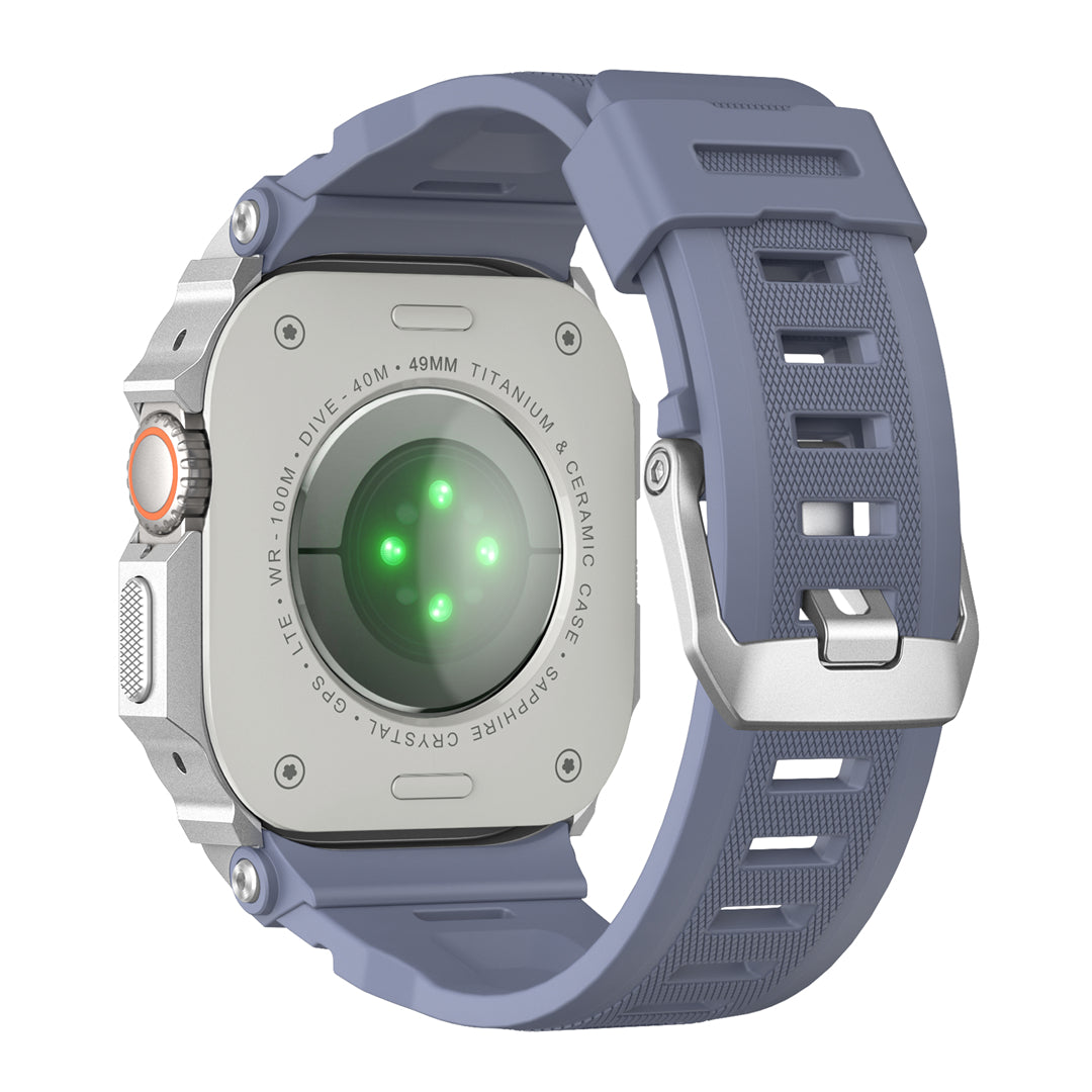 #Color_Titanium Case+Blue Gray Band