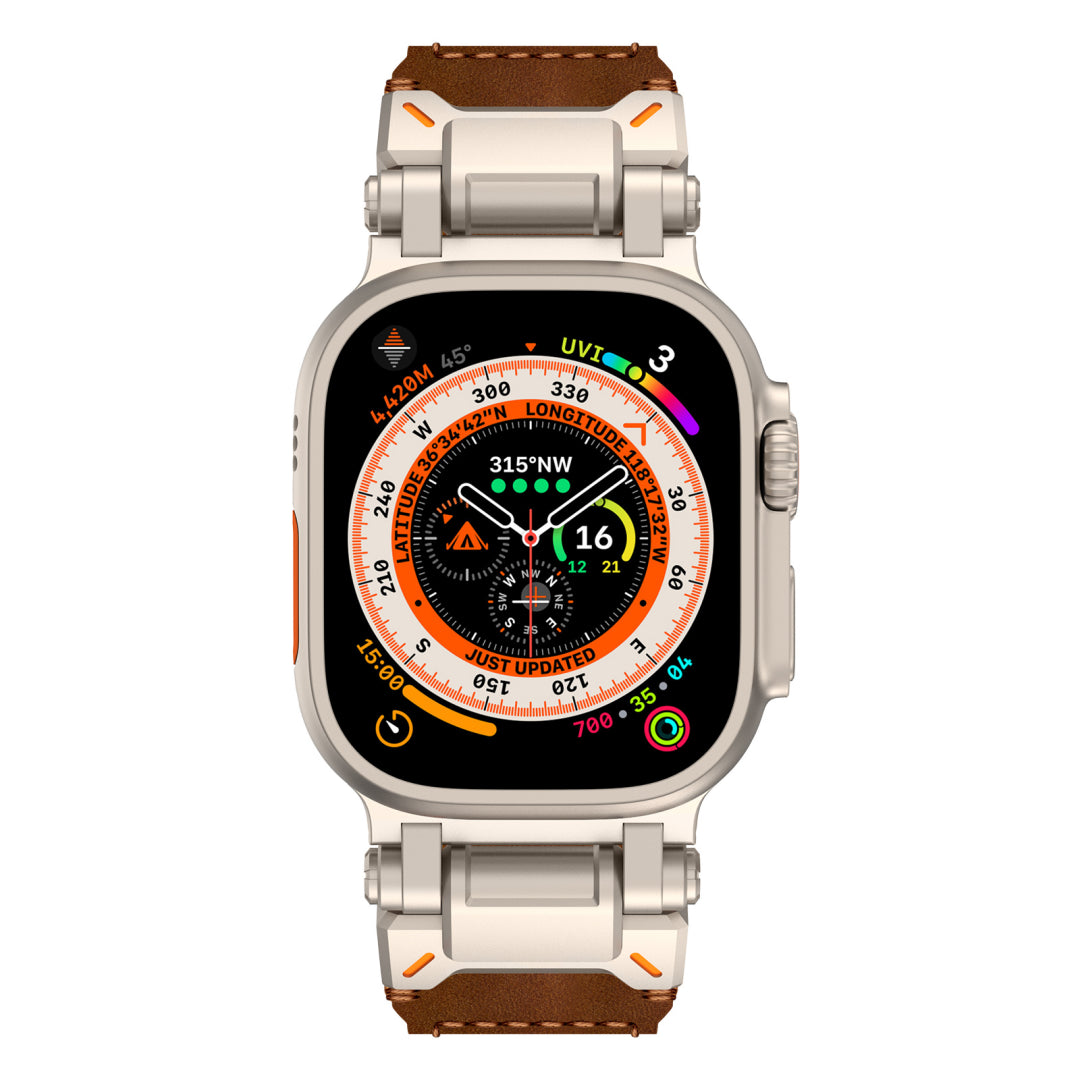 #Color_Titanium Adapter-Brown Band
